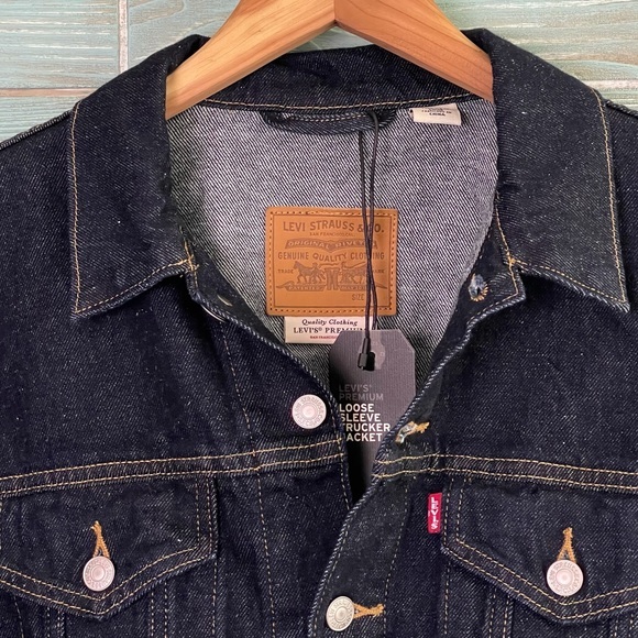 Levi’s Premium Loose Sleeve Trucker Jacket Gotta Dip Hemp - Picture 6 of 11